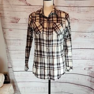 Tallwoods women's flannel button down shirt